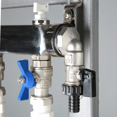 VT.GPM.05S04.R7 Узел этажный для поквартирного учета тепловой энергии Valtec 3/4", 7 вых., ввод справа  - Вид №5