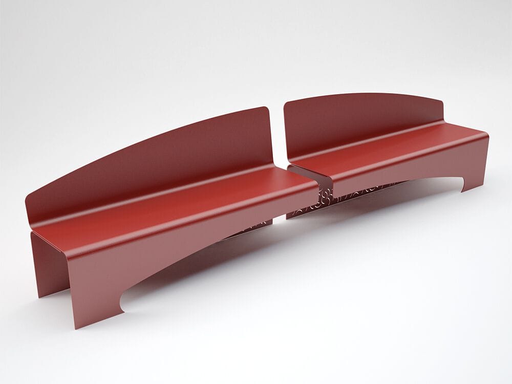 Стальная скамья со спинкой CITYSì ECLISSE ARCH-00043573