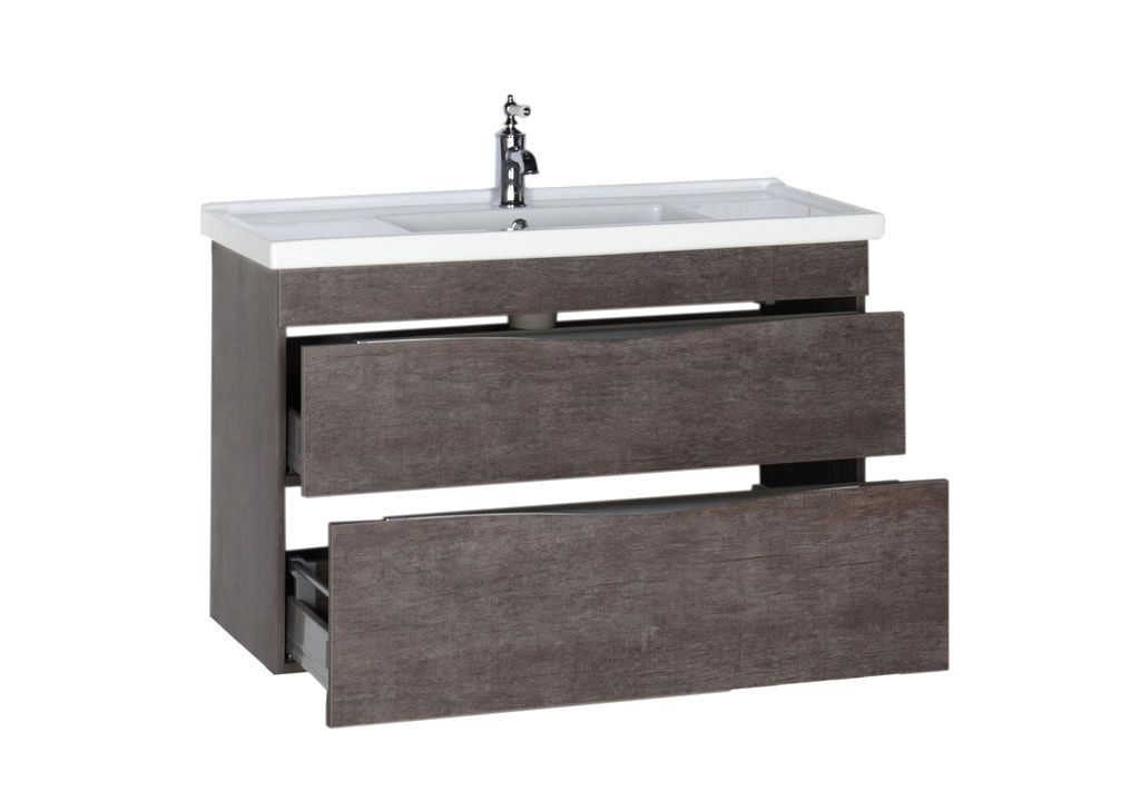 Тумба с раковиной Aquanet Эвора 100 дуб антик 0018300300182325 - Вид №2