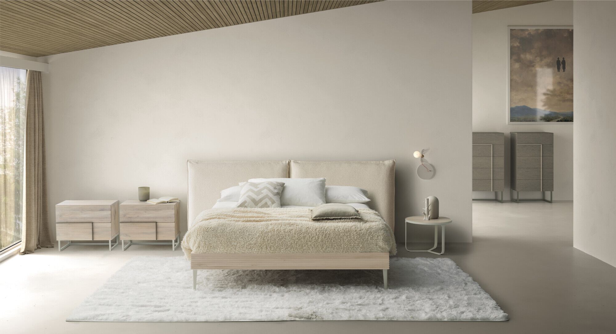 Двуспальная кровать с мягким изголовьем Devina Nais CHLOÉ ARCH-00086200 - Вид №5