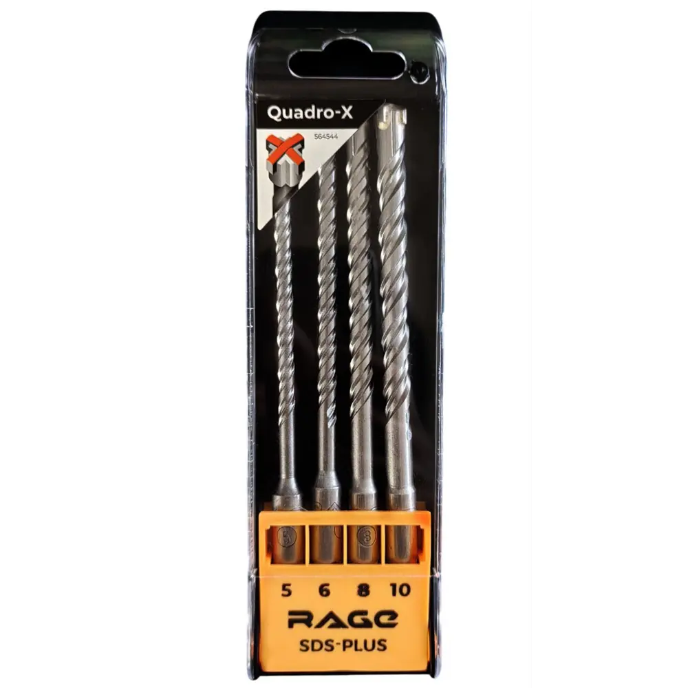Набор буров по бетону SDS-plus Rage Quadro-X Rage №2, 4 шт STLM-2200374 - Вид №3