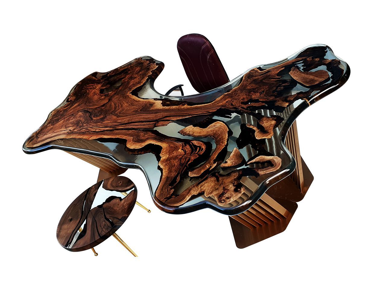 Стол из орехового дерева и смолы Legnor LEG2408743 / LEG2408744 ARCH-00131175 - Вид №4