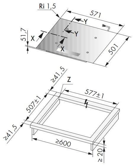 V-ZUG Встраиваемая индукционная стеклянная плита sun-id-1432299 - Вид №2