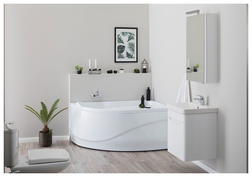 Акриловая ванна Aquanet Graciosa 150x90 R (каркас + смеситель Aquanet Practic 2 AF111-63B) 002039410017916200216780 - Вид №8