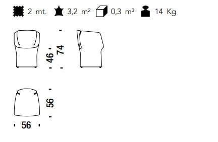Съемное кресло с подлокотниками MOROSO Bloomy ARCH-00092412 - Вид №9