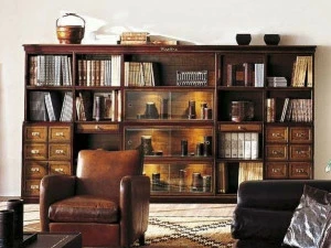 L'Origine Модульный книжный шкаф из вишневого дерева с ящиками Replica