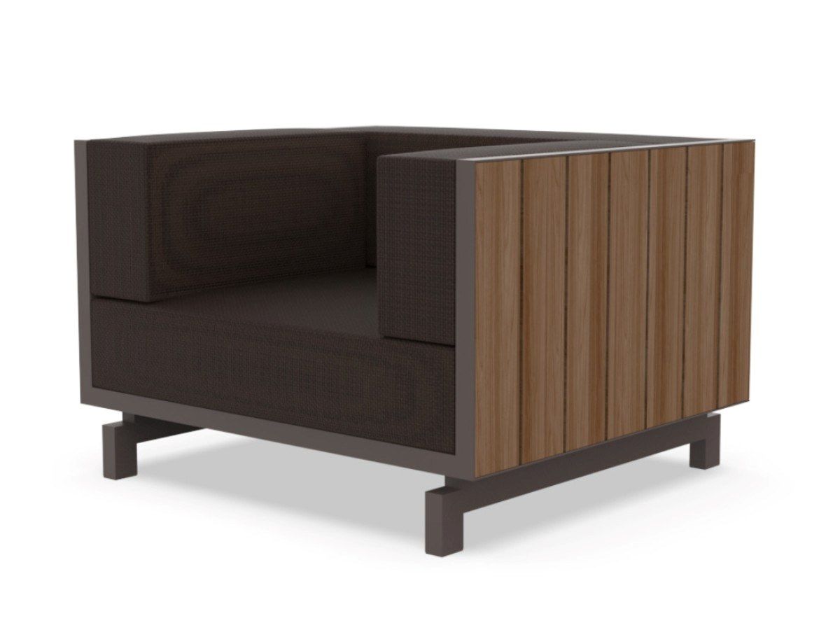 Алюминиевое и деревянное садовое кресло с подлокотниками Vondom Vineyard ARCH-00066003 - Вид №9