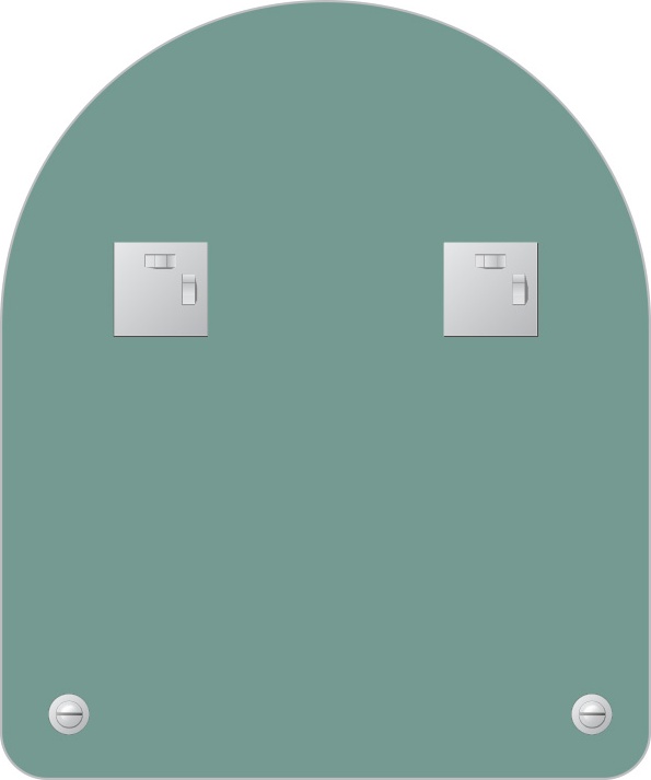 BY 0509 Зеркало с полочкой 50 cm EVOFORM Optima - Вид №2