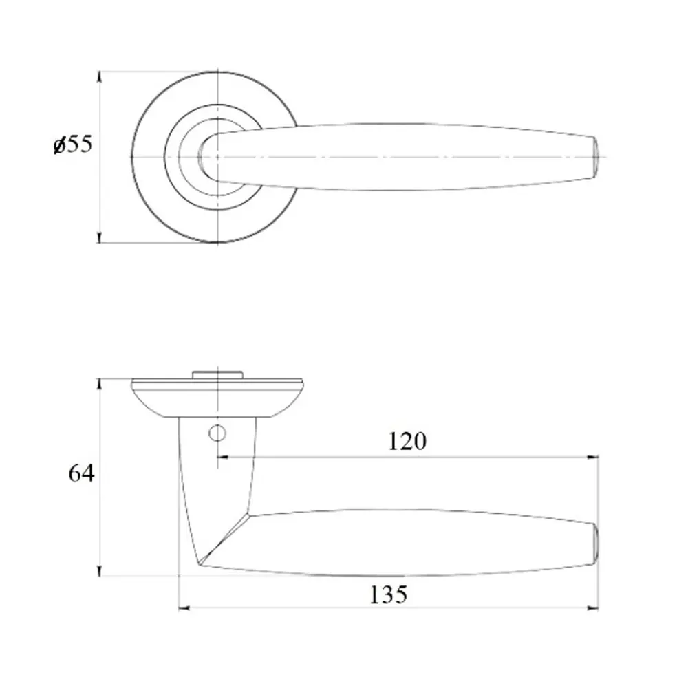 Ручки на розетке Armadillo LD-53 цвет никель матовый 84792357 STLM-2177348 Santreyd  - Вид №4