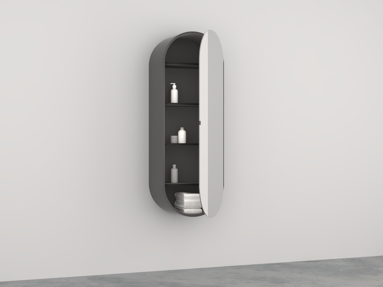 SPELCL-CM Зеркальный шкафчик реверсивный dx/sx с крашенным корпусом Elio cielo Arcadia Ceramica Cielo 