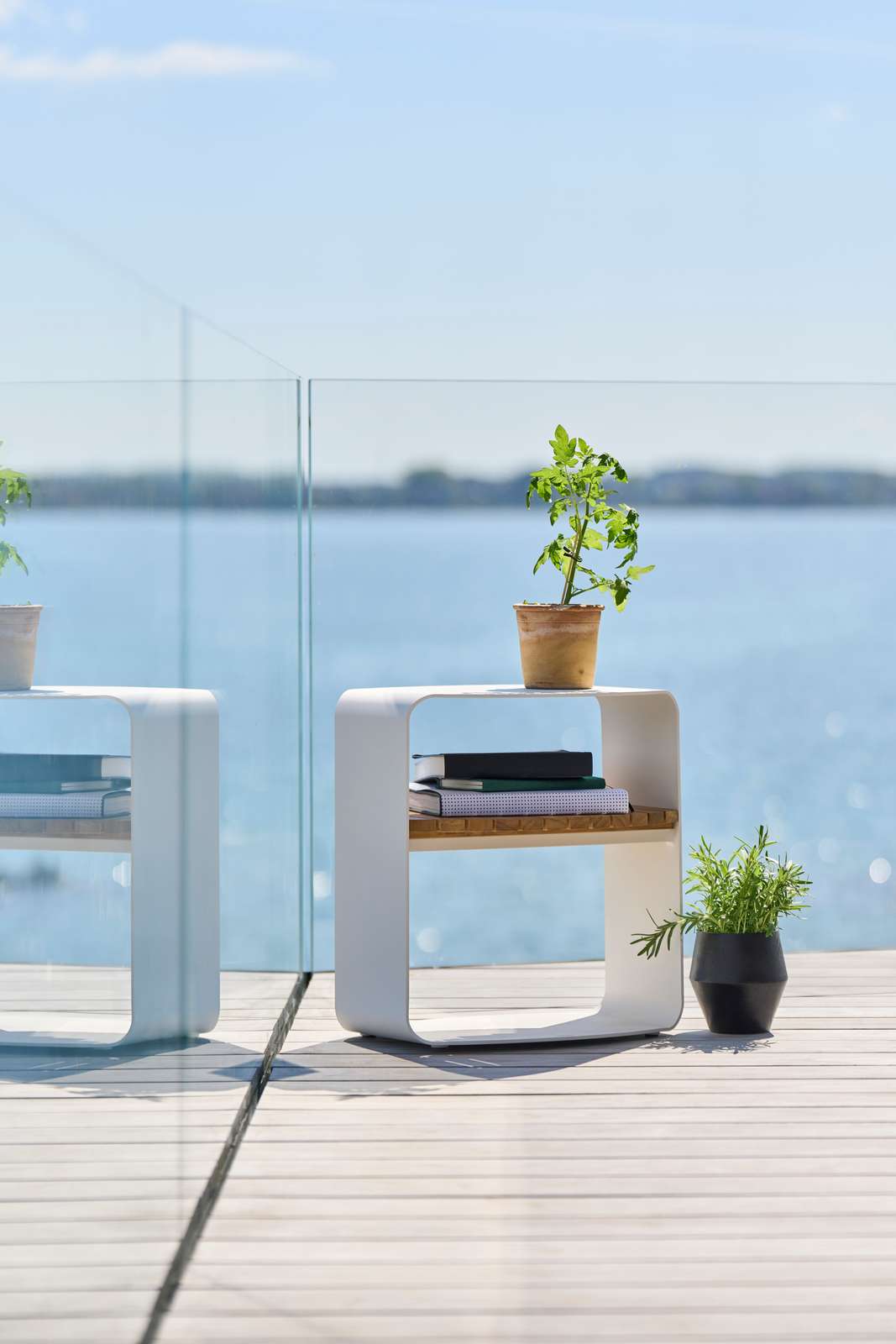 Высокий садовый столик из алюминия и ТИКа с журнальной стойкой Mindo Mindo 109 ARCH-00104018 - Вид №4