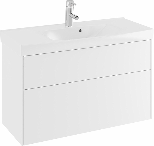 47393 Комплект мебели IFO Sense, с двумя ящиками, Ш = 900 мм, Ш1 = 922 мм, белый  - Вид №4