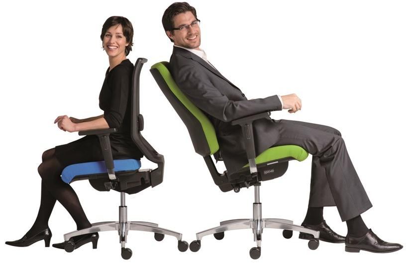 Dauphin Регулируемое по высоте офисное кресло из ткани с 5 спицами и подлокотниками Shape Sh 3885 - Вид №1