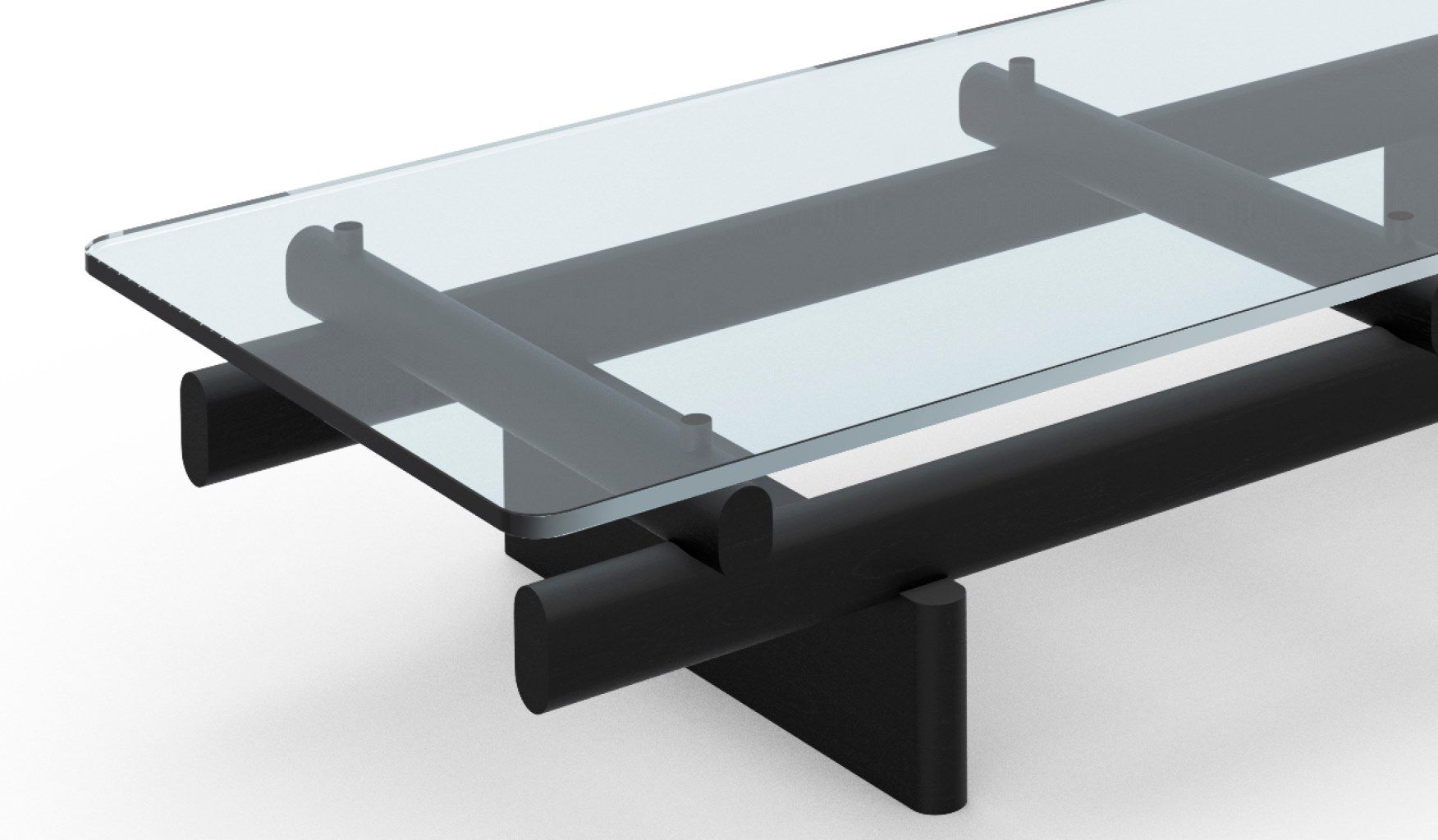Низкий прямоугольный журнальный столик из дерева и стекла CASSINA Sengu ARCH-00119489 - Вид №16