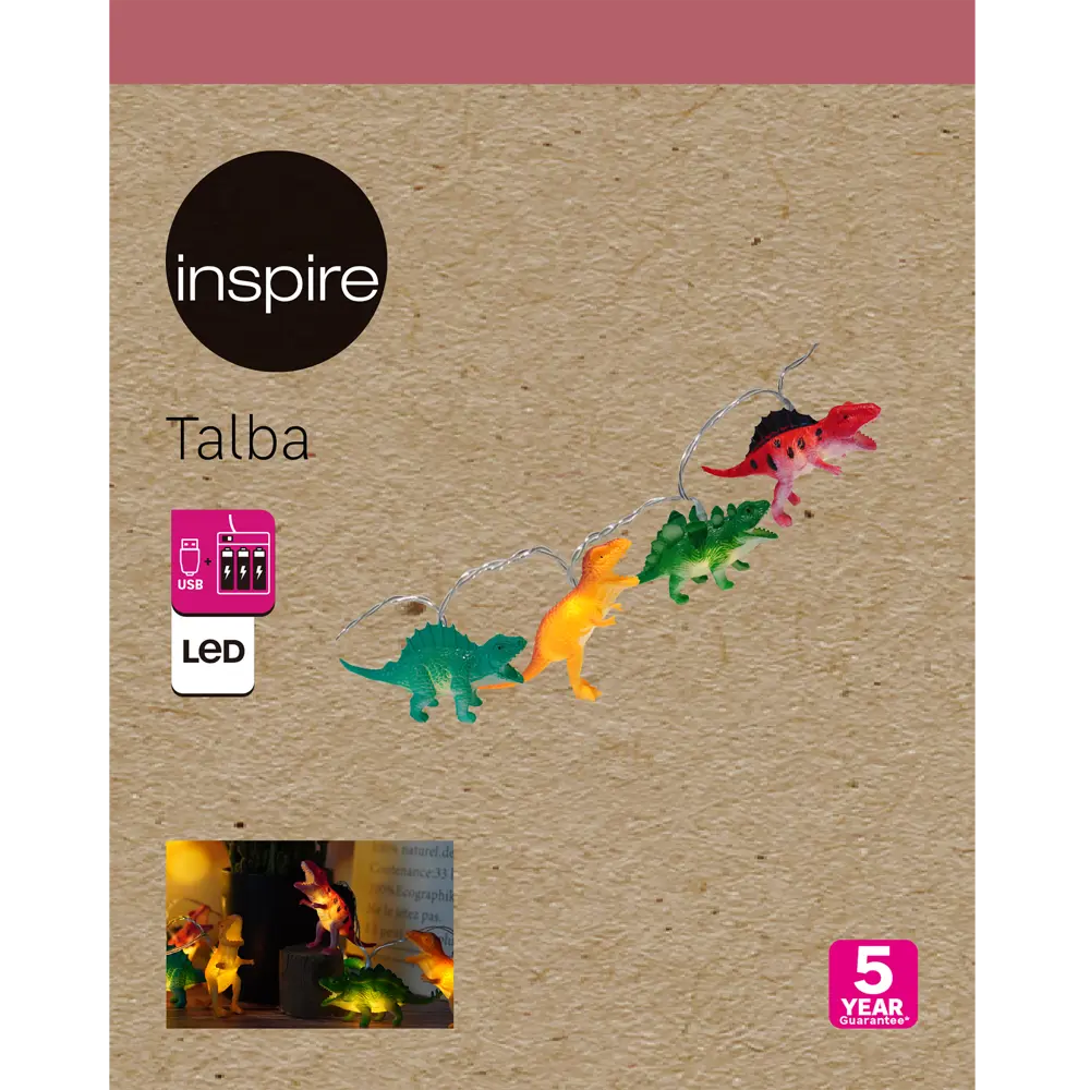 INSPIRE Дино Talba — комнатная гирлянда с фигурными плафонами 85612428 STLM-1394017 - Вид №2