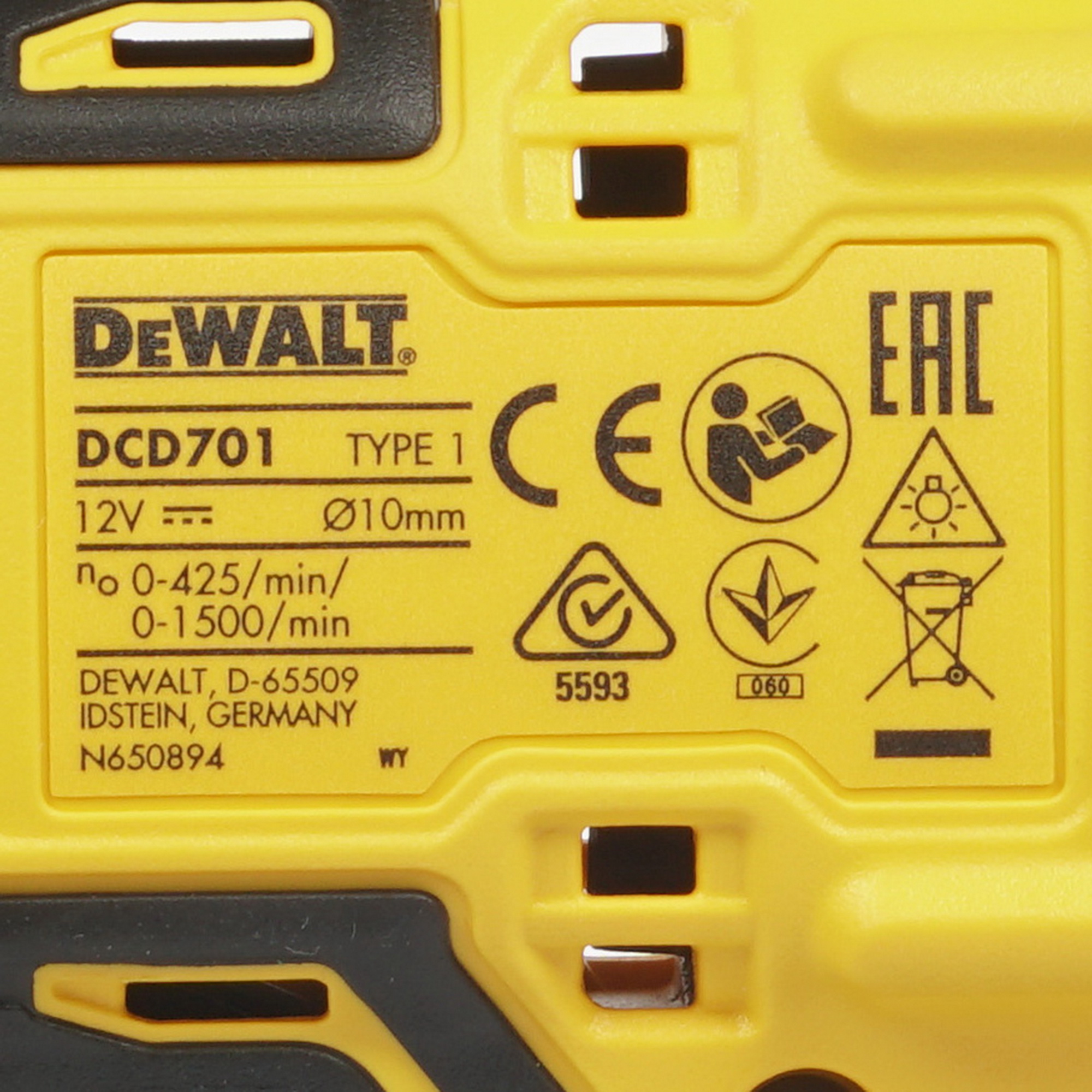 Дрель-шуруповерт DeWalt DCD701D2 XR 10.8/12V 8158027 STDN-0084324 - Вид №2
