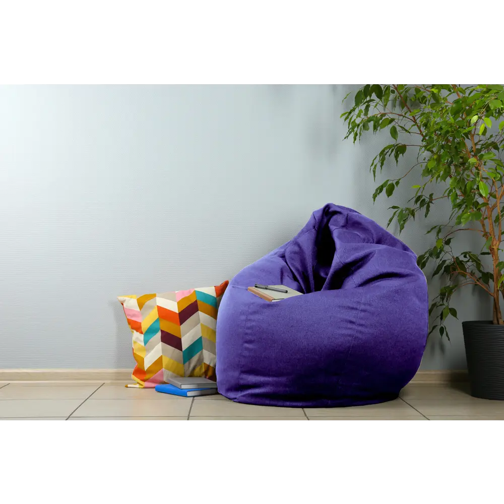Кресло-груша Seasons полиэстер цвет фиолетовый 120x70x60 см STLM-2128188 - Вид №4
