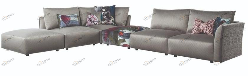 Roche Bobois Модульный угловой диван из ткани Globe trotter sun-id-1397821