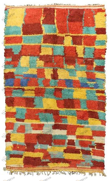 AFOLKI Ковер из шерсти с длинным ворсом и узором Azilal Taa546be