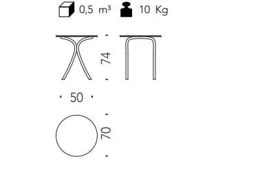 Анодированный алюминиевый круглый садовый стол MOROSO St. Mark ARCH-00136856 - Вид №8