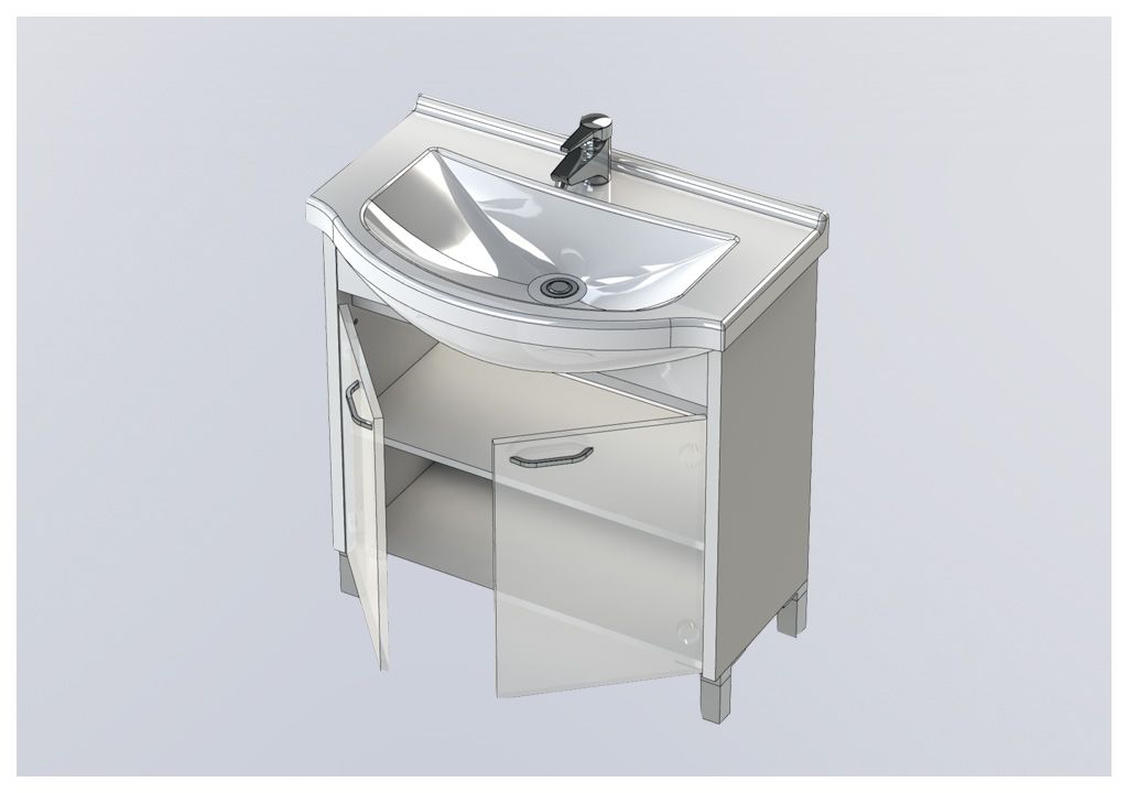 Тумба под раковину Aquanet Донна 80 венге sun-id-270526 - Вид №4