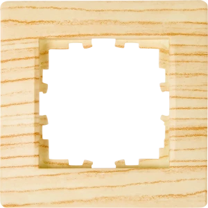 Рамка для розеток и выключателей Lexman Виктория сферическая 1 пост цвет дуб беленый матовый