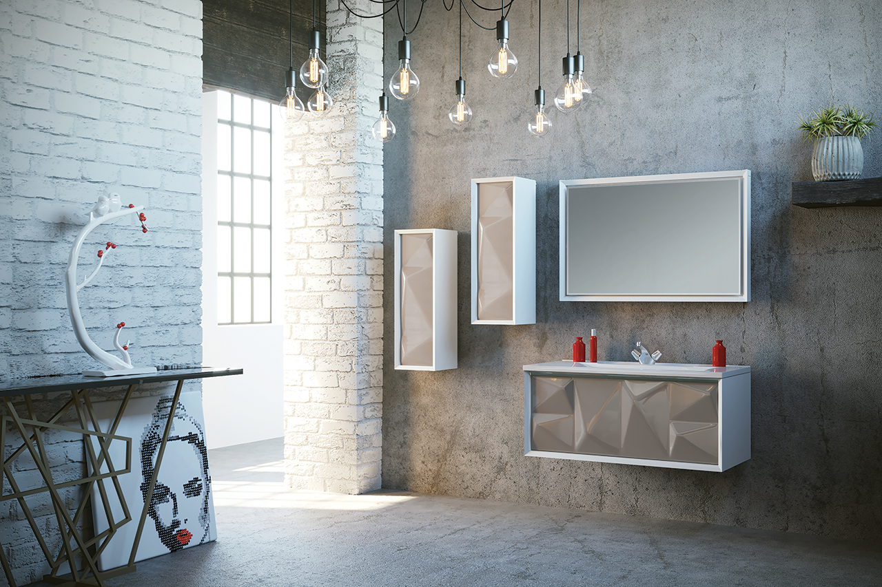 У67845 Тумба Romb 90П 1в.я. Cappuccino 1 Marka Art