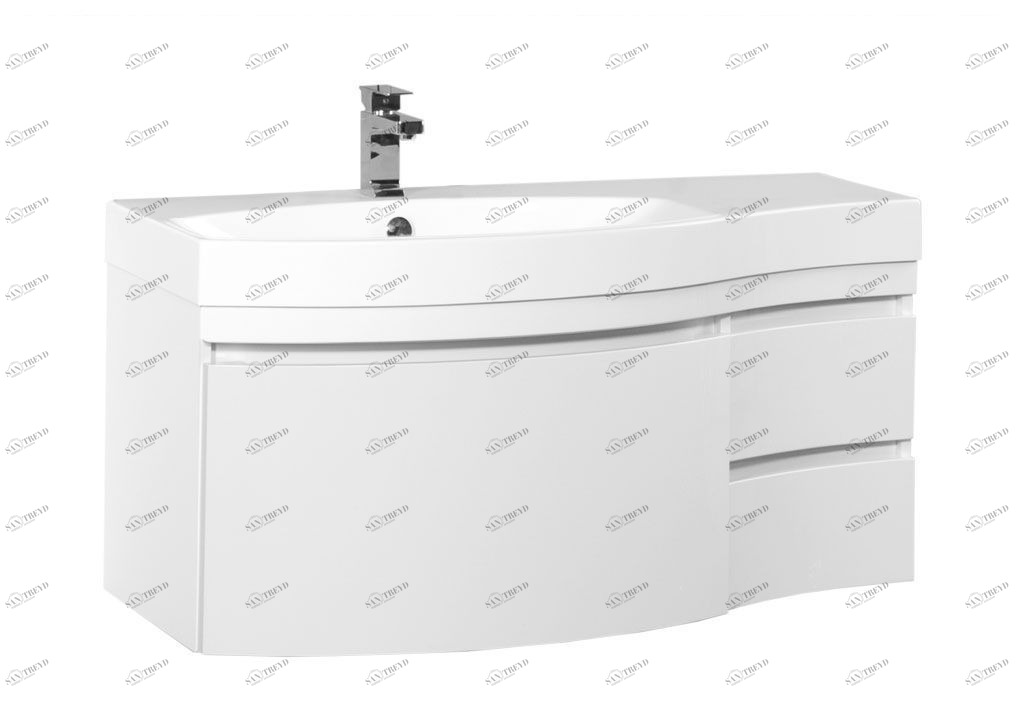 Тумба под раковину Aquanet Опера 115 L белый (3 ящика) sun-id-276077