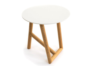 Круглый деревянный журнальный столик