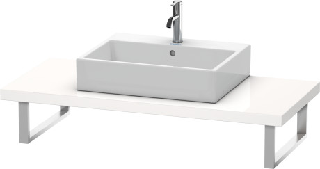 LC102C00909 L-Cube Консоль для накладных раковин и встраиваемых умывальников Светло-голубой матовый декор Duravit - Вид №1