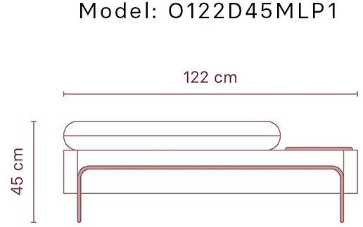 Momocca Модульная скамья со спинкой, обитая тканью Olga sun-id-1453689 - Вид №17