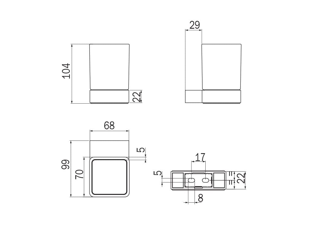 Настенный держатель зубной щетки INDA® ARCH-00127877 - Вид №2