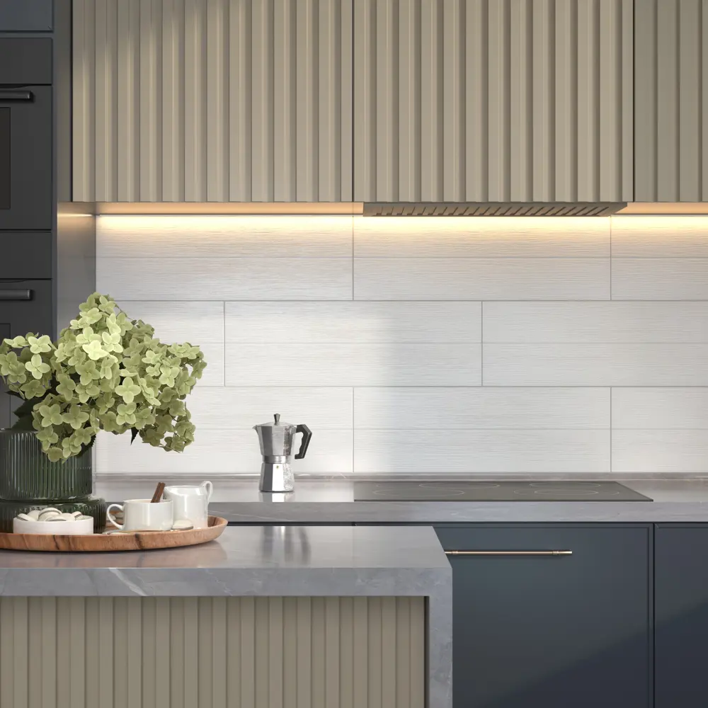 Плитка настенная Kerama Marazzi Сигма 20x60 см 1.2 м² матовая цвет белый полосы 87653864 STLM-2046377 - Вид №4