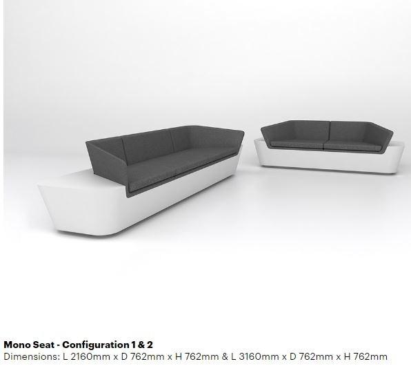 Isomi Модульный диван в твердой поверхности Mono sun-id-1507022 - Вид №1