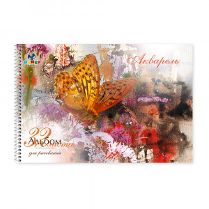 101051 Альбом для рисования "Акварель" 100 г/м2 А4 21 х 29 см на спирали 32 л. KNY 010105_1 KANZY