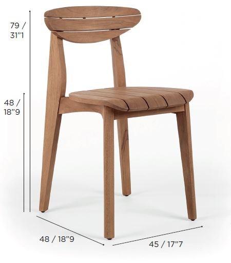 Wildspirit Садовый стул из дерева с открытой спинкой Ink sun-id-1381038 - Вид №2