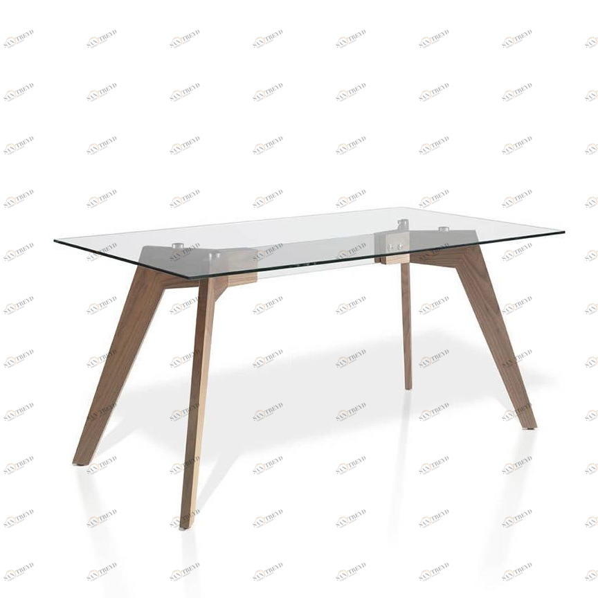 Обеденный стол прямоугольный стеклянный 180см Sofisticado от Angel Cerda ANGEL CERDA  00-3865645 Орех;коричневый;прозрачный 