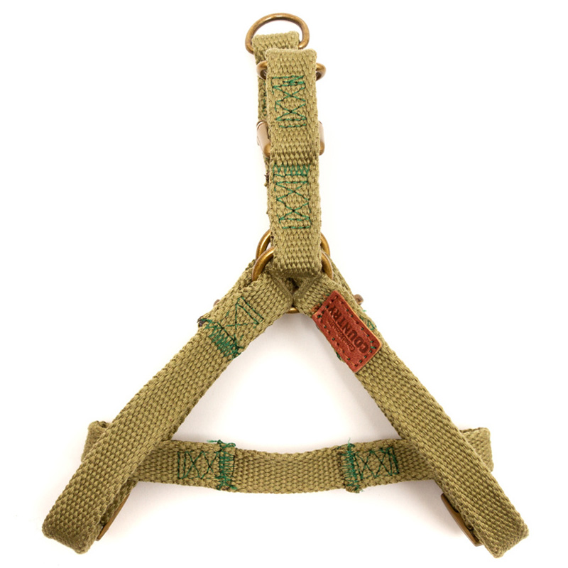 ПР0050114 Шлейка для собак Canvas 15мм (обхват 40-50см) зеленая Great&Small 