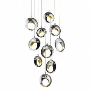 Светильник подвесной 150х47 см хром Delight Collection P98032-10 DELIGHT COLLECTION ДИЗАЙНЕРСКИЕ 00-3882317 Прозрачный;хром