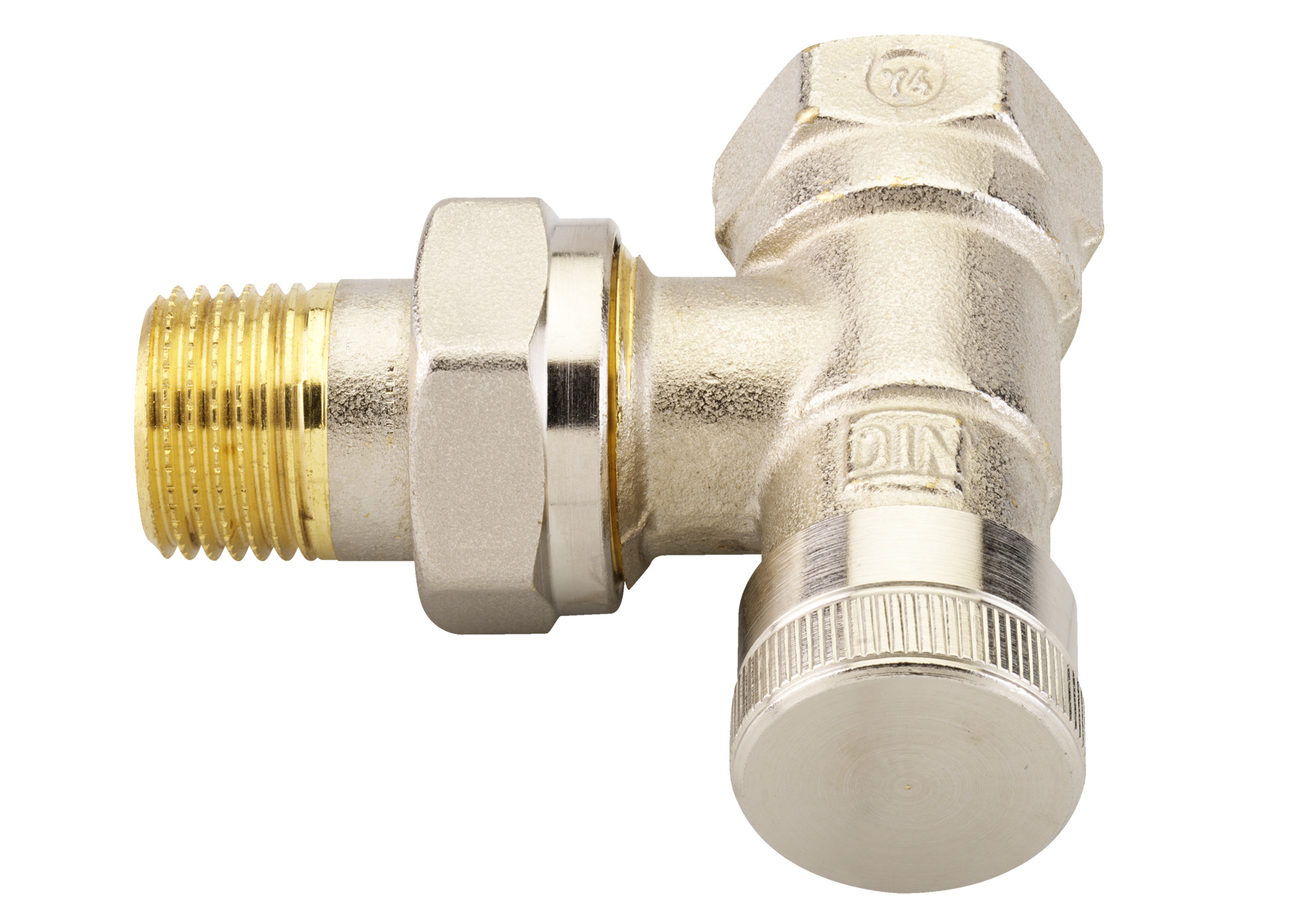 Danfoss Клапан RLV для бокового присоединения к радиатору RLV-CX Клапан запорный Ду 15, угл., хром 003L0273  - Вид №2