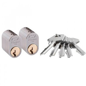 Комплект цилиндров ASSA 1301x2 CR +5 ключей