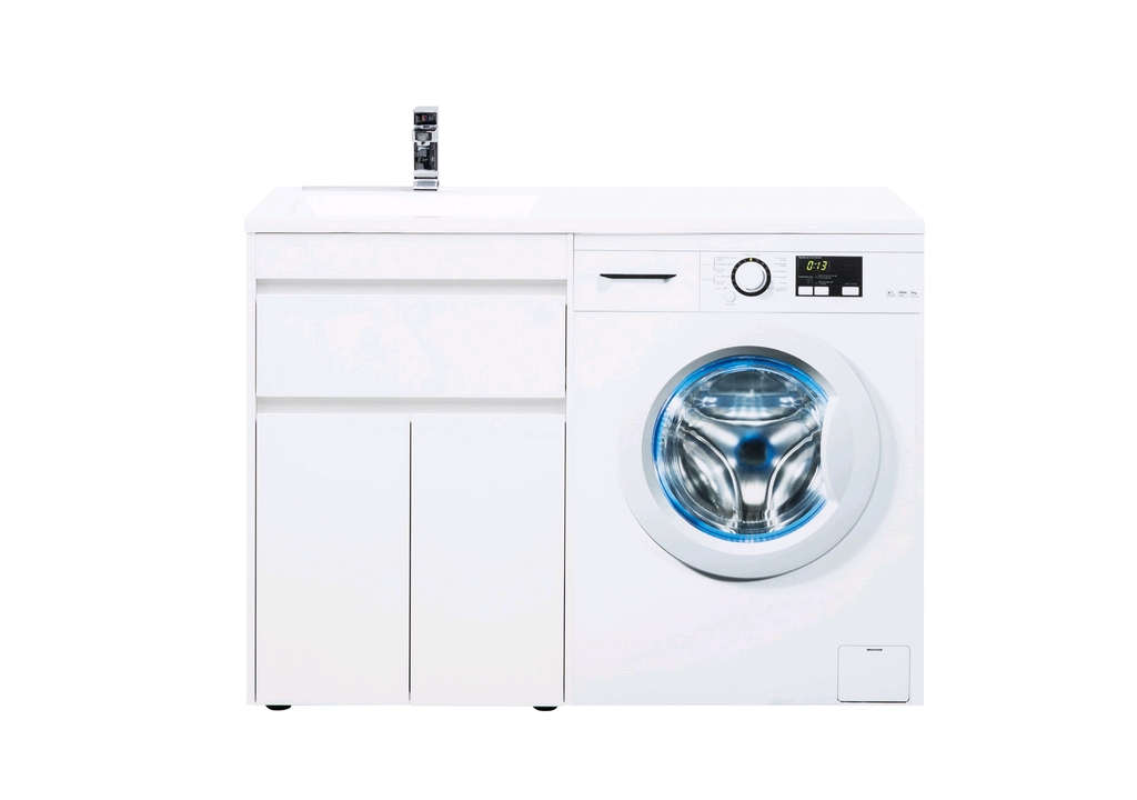 Тумба с раковиной Aquanet Токио 120 L белый (напольная, 1 ящик, 2 дверцы) 0023774500235499 - Вид №11