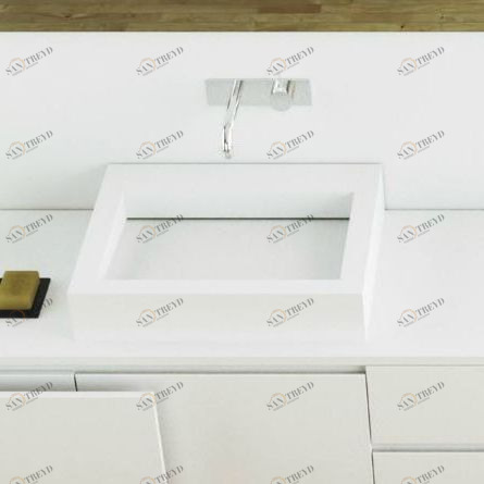 47023 Подвесная раковина настенная овальная MOMA Design  белая 