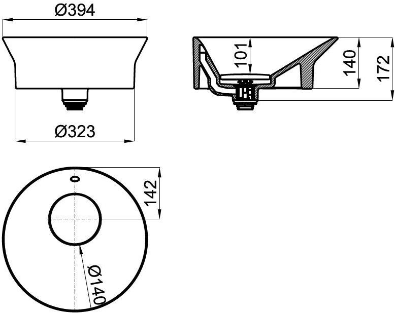 Накладная раковина на столешницу  овальная Noken Tono sun-id-1434338 - Вид №2