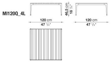 B&B Italia Outdoor Прямоугольный алюминиевый садовый столик Mirto outdoor sun-id-1370865 - Вид №9