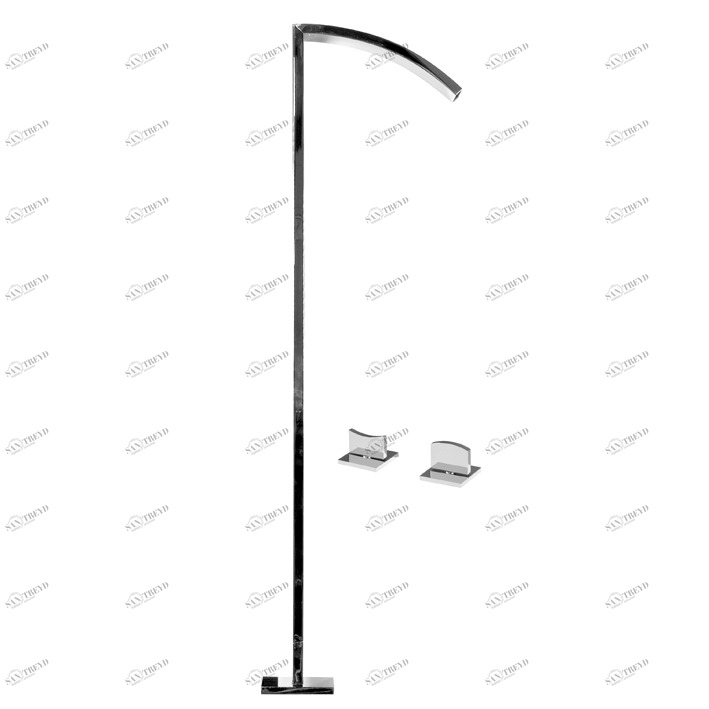 Настенные клапаны с изливом на ванну 1/2 дюйма. Состоит из: 2 ручек и носика. Без аэратора. Расход 27,31 л / мин. при 3 барах.  Imagine NOKEN 100038839  CHROME