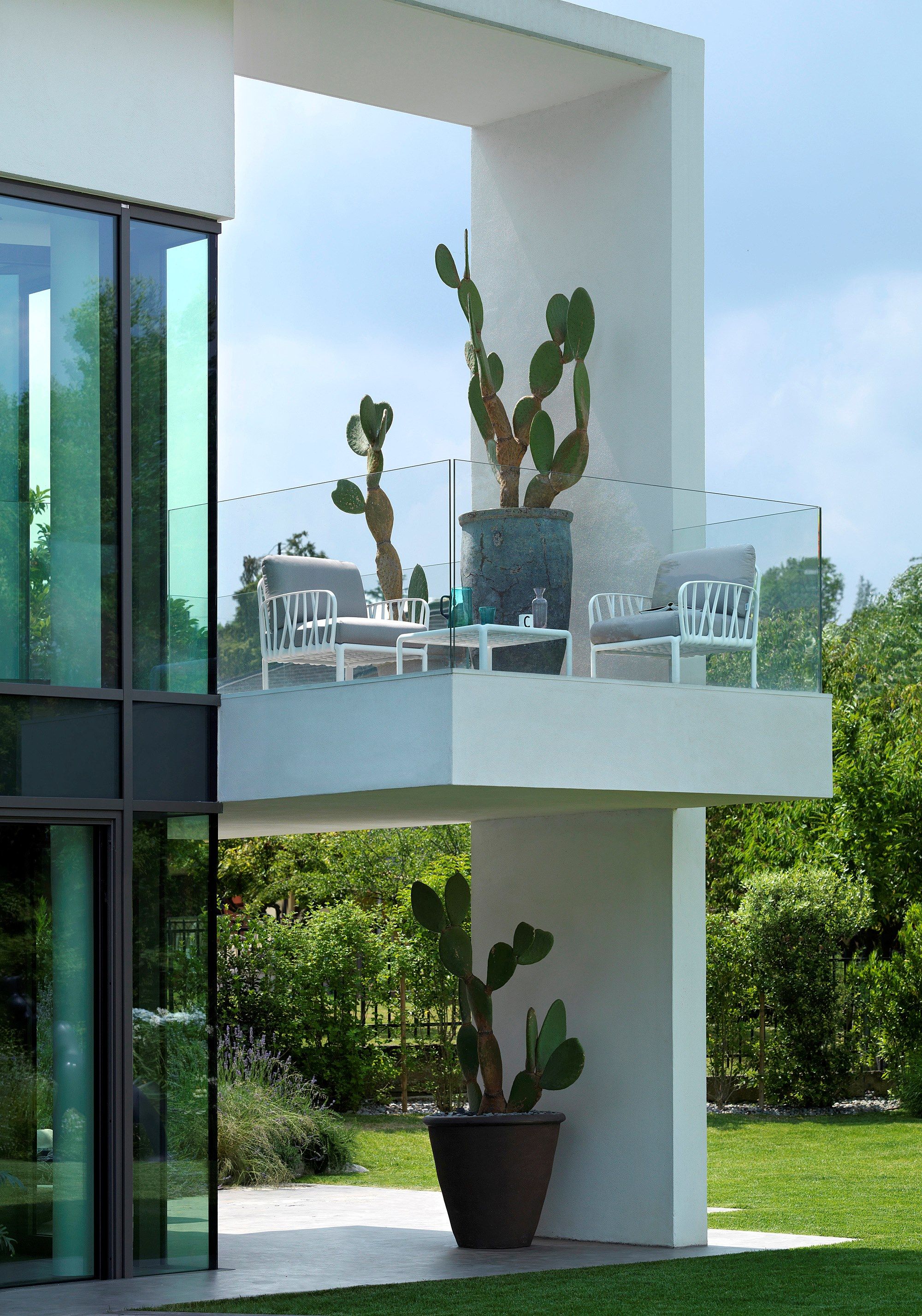 Стеклянный квадратный садовый столик Nardi ARCH-00041085 - Вид №4