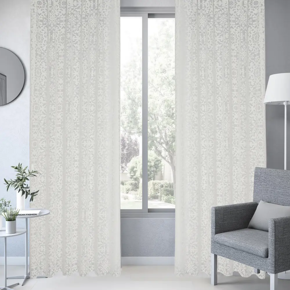 Тюль на ленте Amares 250x280 см цвет белый 83407081 STLM-2129410 INSPIRE  - Вид №3