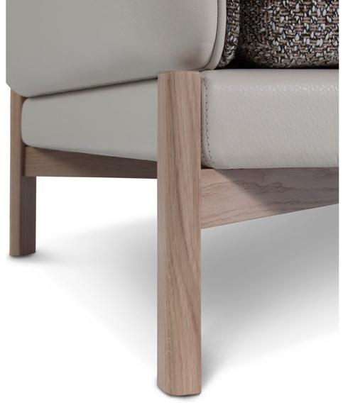 Duvivier Canapés Угловое кресло из кожи и ткани с подлокотниками Jules sun-id-1421748 - Вид №5