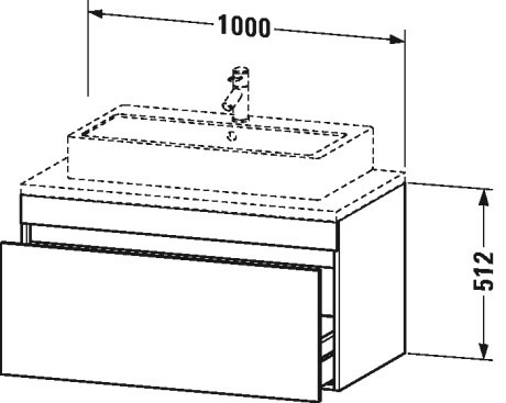 DS531405353 DuraStyle Тумбочка для консоли Каштан темный, декор Duravit - Вид №1